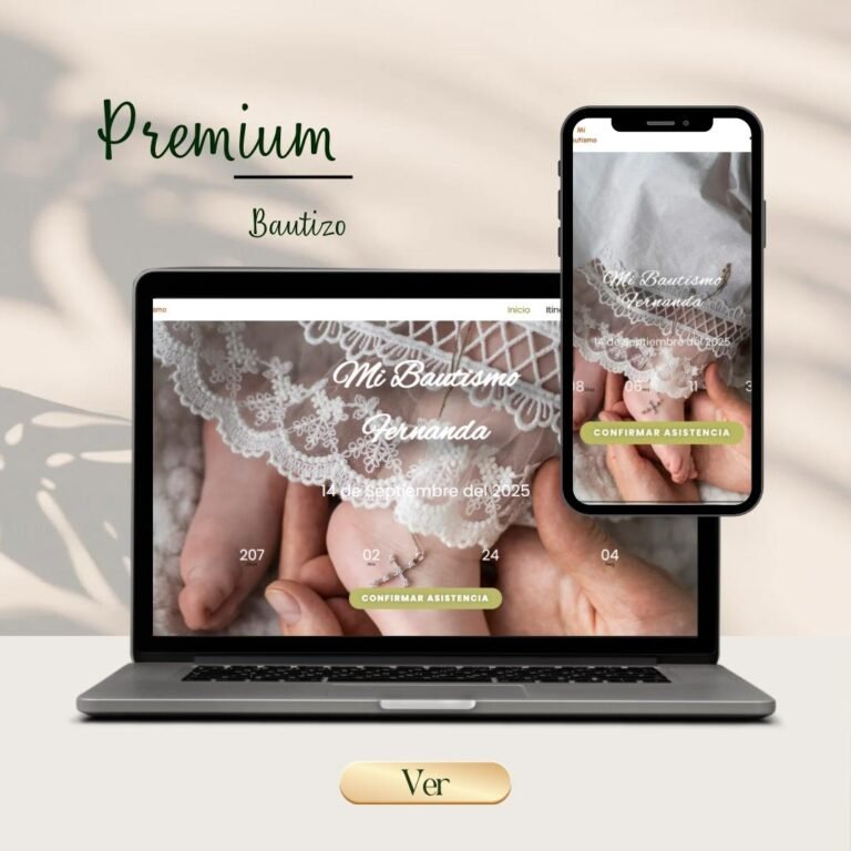 BBautizo Premium invitacion web